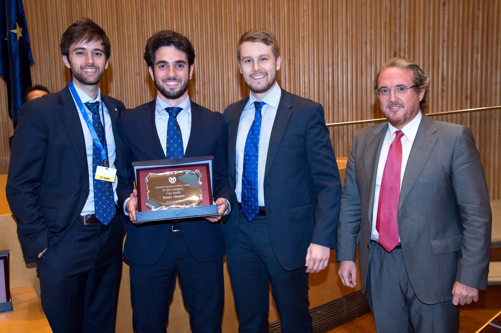 El equipo de la Universidad Carlos III de Madrid ganador de la Copa Máster de Debate Jurídico 2018 - equipo ganador