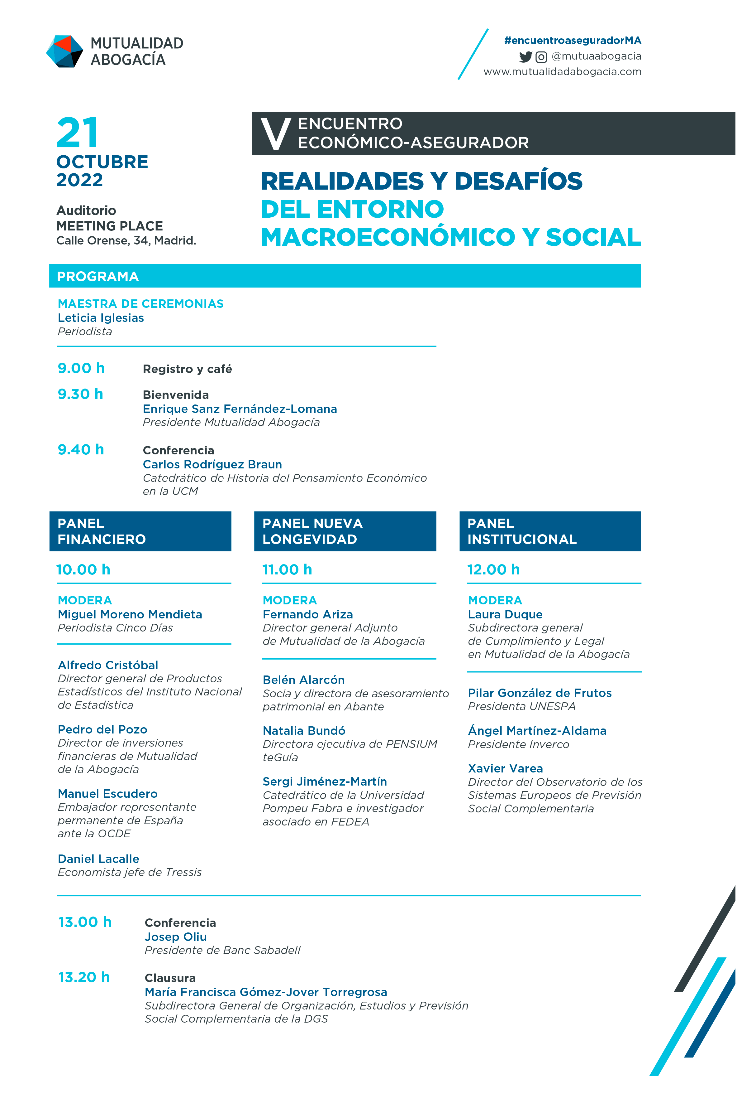 V Encuentro Económico-Asegurador - programa ultimo